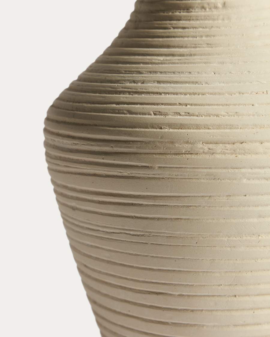 Pria beige papier-mâché vase 36cm