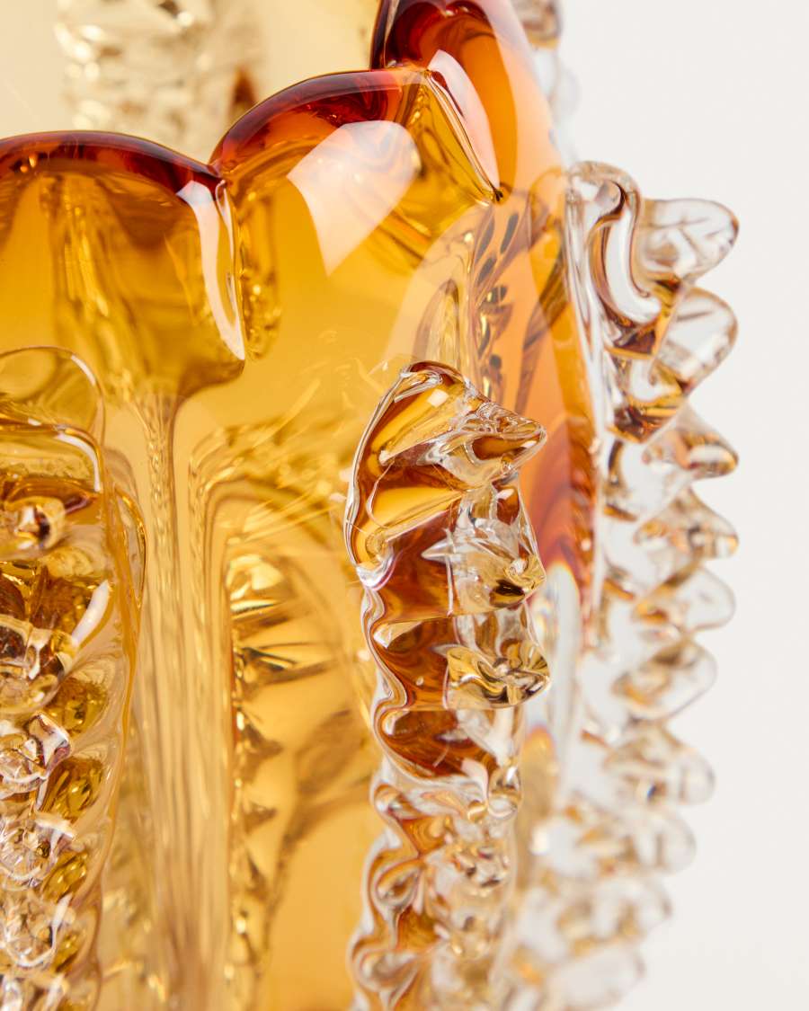 Βάζο Nicora από πορτοκαλίο γυαλί 23 εκ