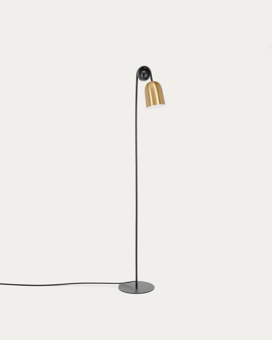 Natsumi metal and wood floor lamp