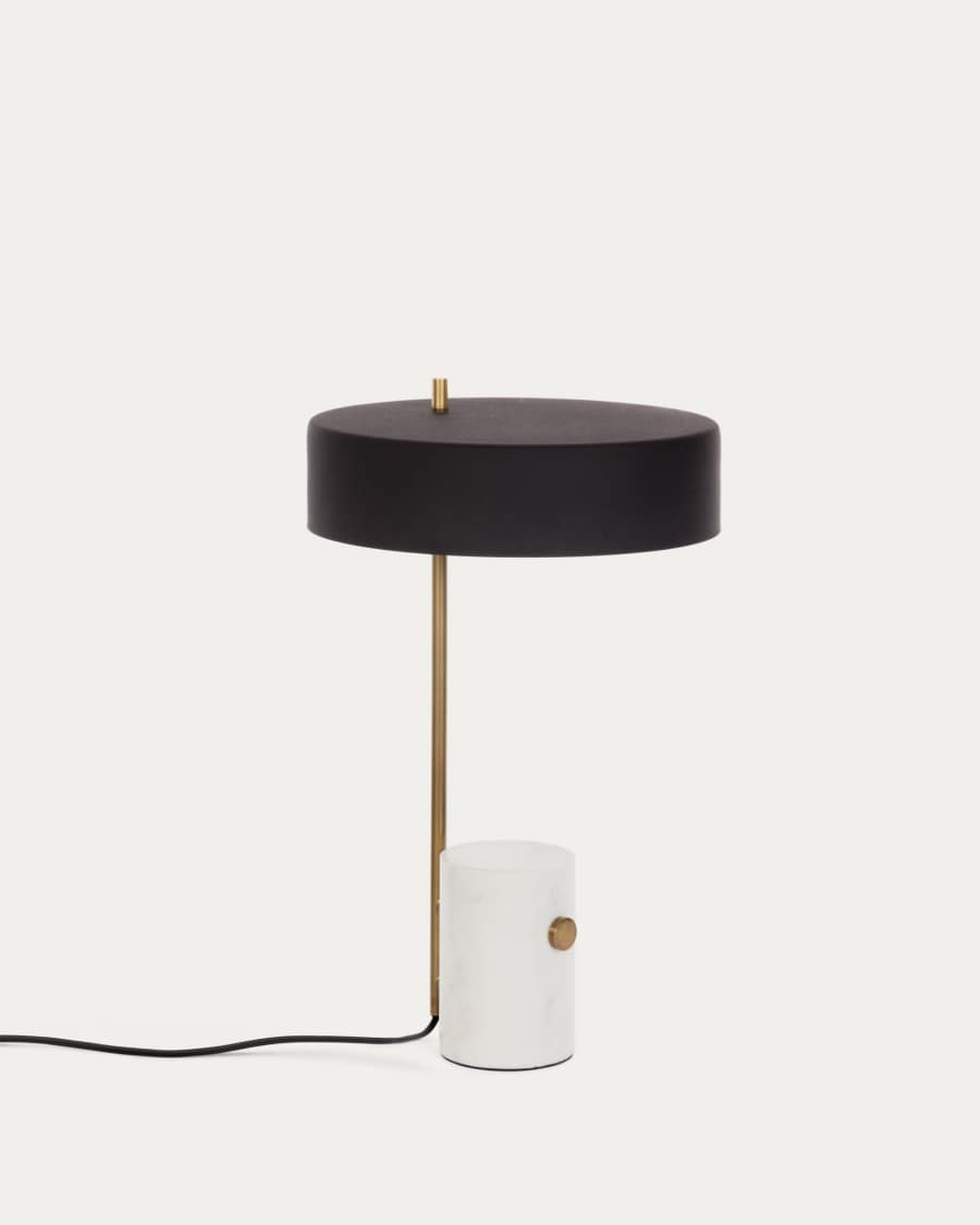 Phant table lamp in metal and marble