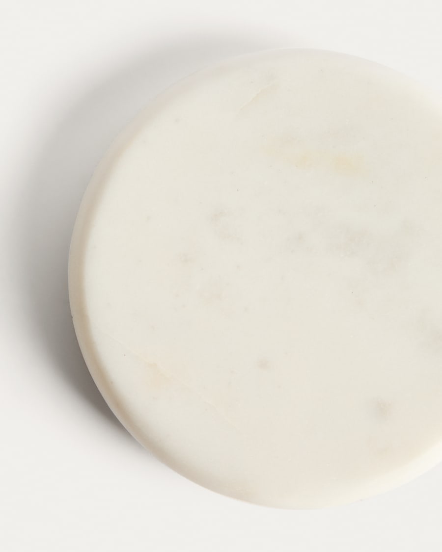 Set Erefi di 4 sottobicchieri in marmo bianco