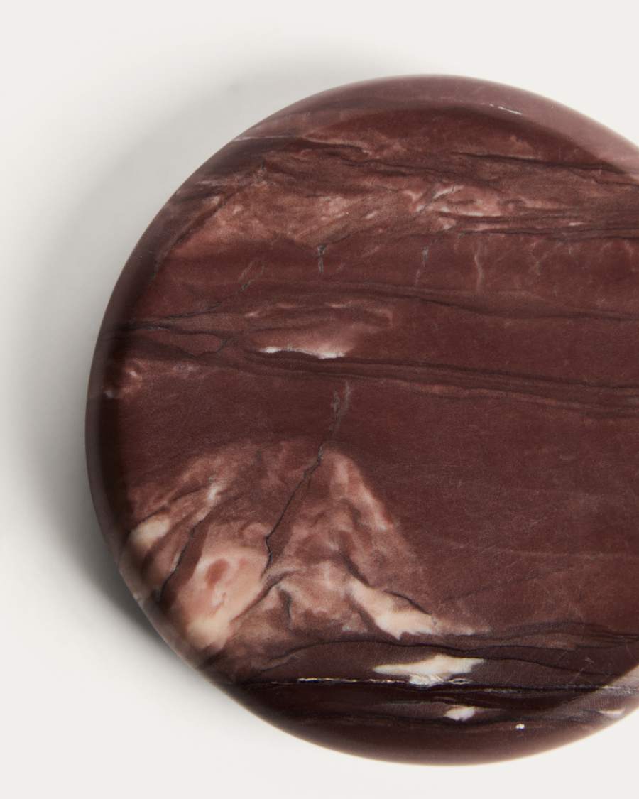 Meran set of 4 burgundy marble coasters