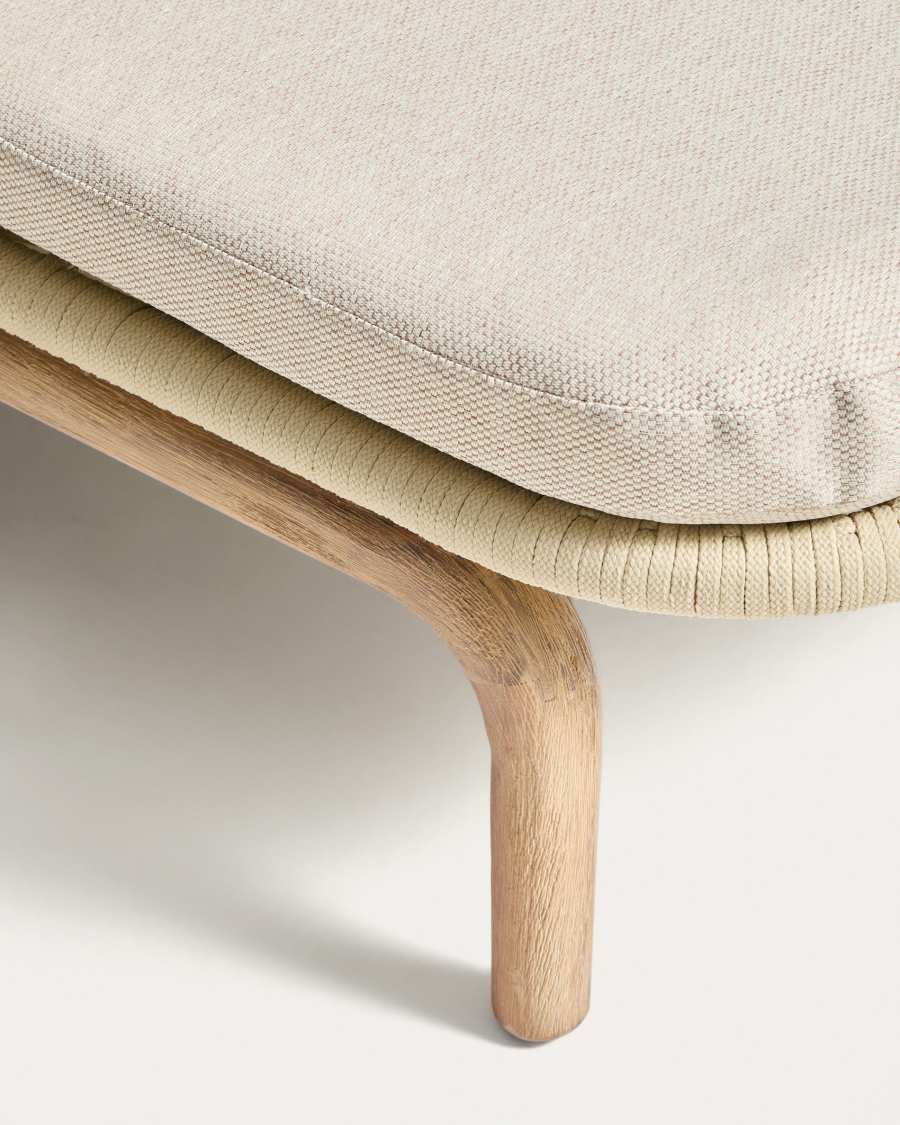 Διπλή ξαπλώστρα Alipa από μασίφ ξύλο ακακίας και 100% FSC εκρού σκοινί