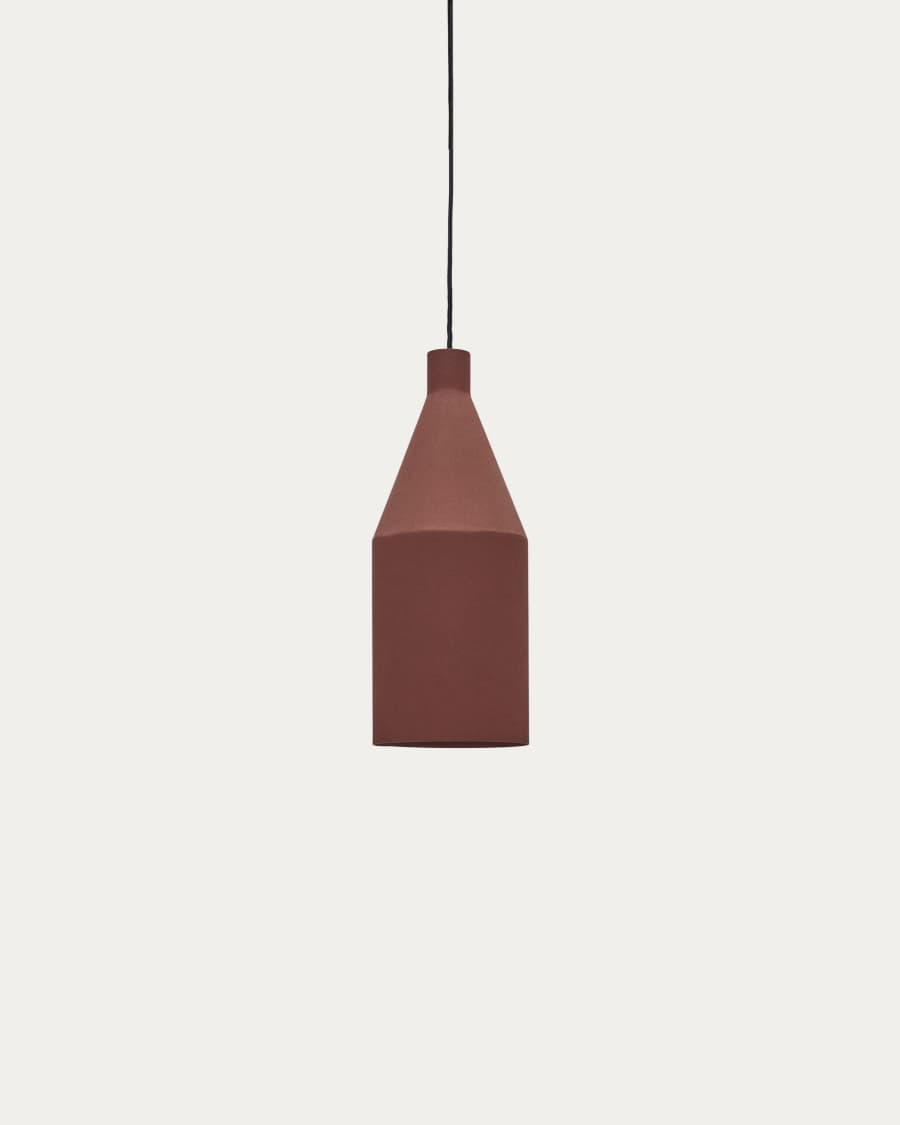 Peralta ceiling lamp in metal with a terractotta painted finish, Ø 15 cm