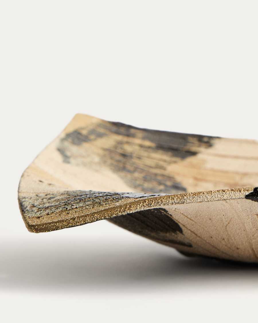 Κεραμικό centerpiece Dirva, καφέ 37 x 37 εκ