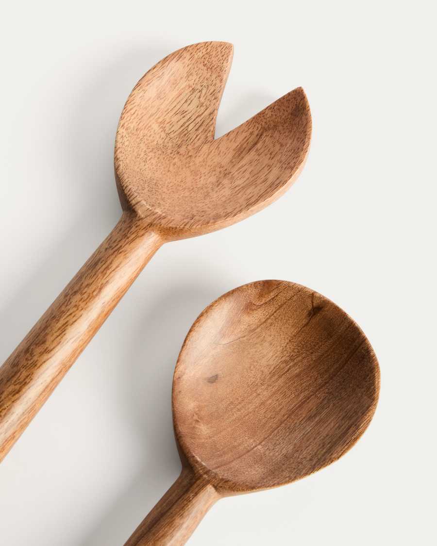 Malor set of 2 in acacia wood kitchen utensils