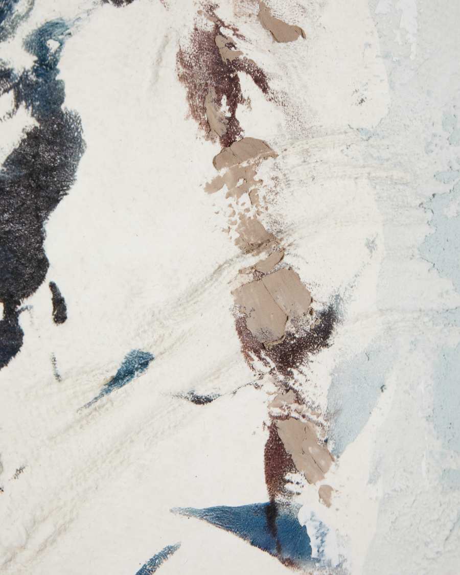 Πίνακας αφηρημένης τέχνης Erale γκρι και μπλε, ζωγραφισμένο στο χέρι 120 x 200 εκ