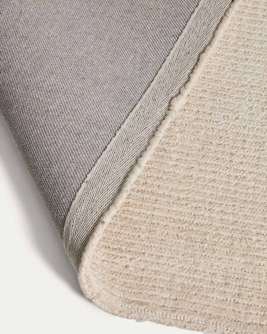 Χαλί Lisdan από συνθετικές ίνες σε χρώμα εκρού με πράσινο γραφικό σχέδιο 200 x 300 εκ