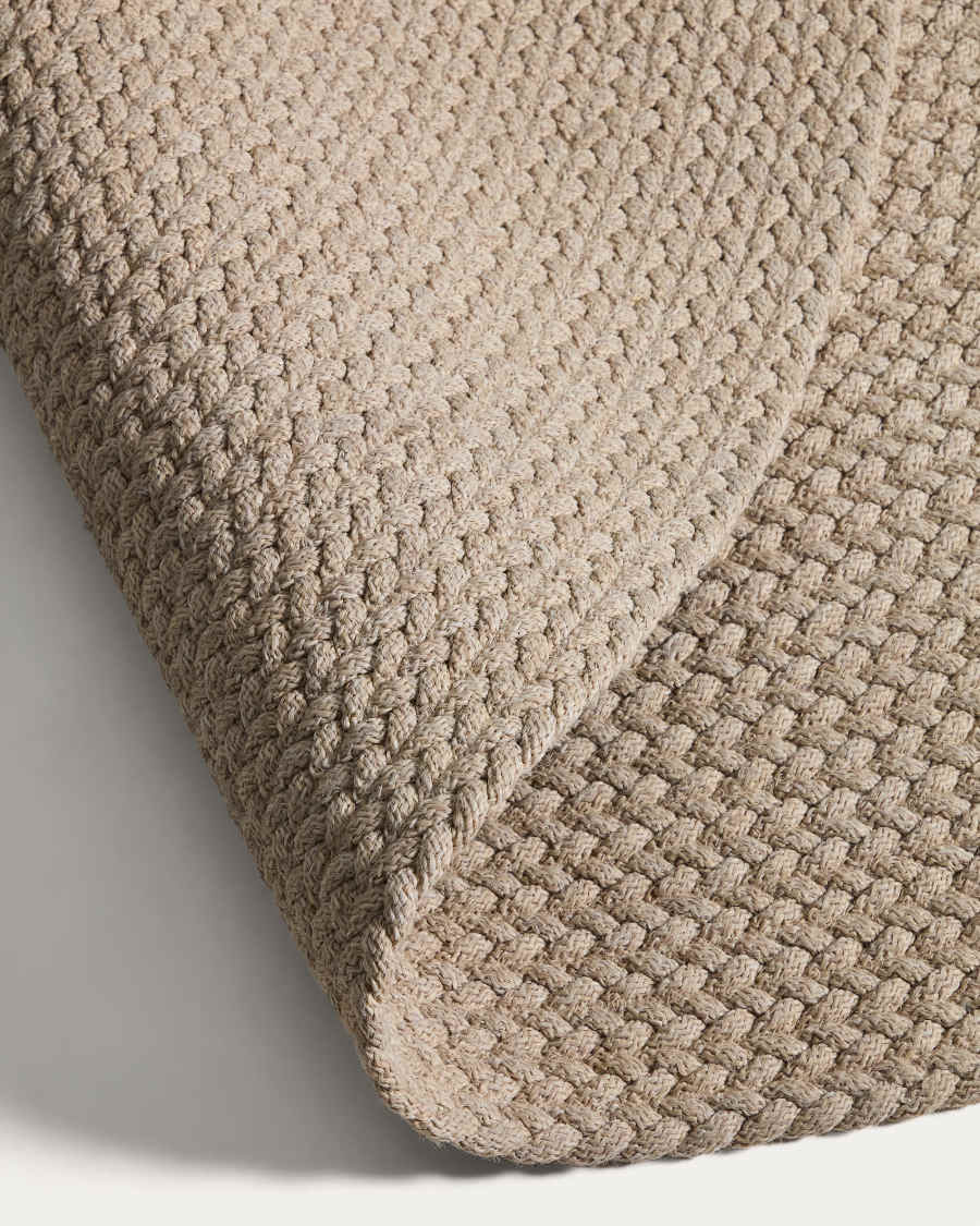 Despas ecru synthetic fibre rug Ø200cm