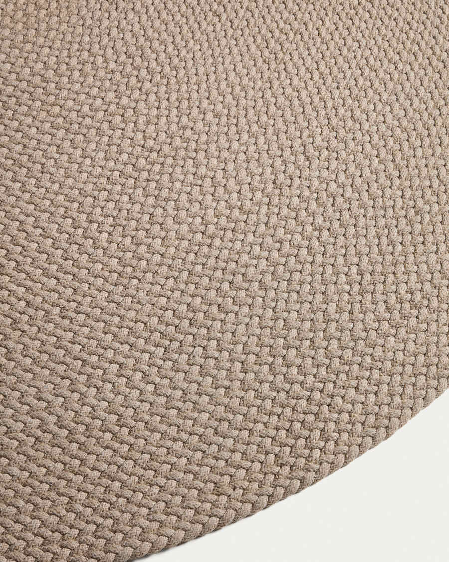 Despas ecru synthetic fibre rug Ø200cm