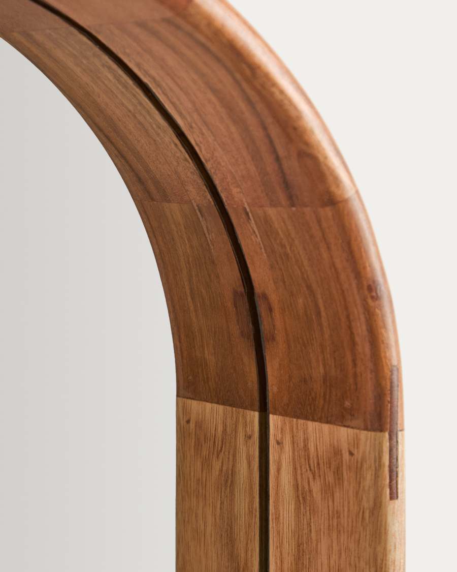 Berale spiegel van acaciahout 76 x 33 cm