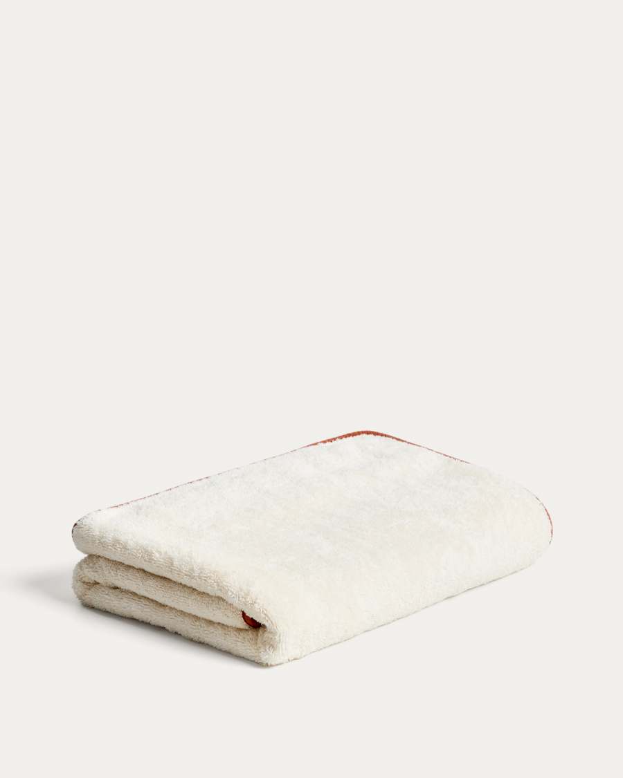 Sedora 100% cotton towel with orange contrast detail 100 x 150cm