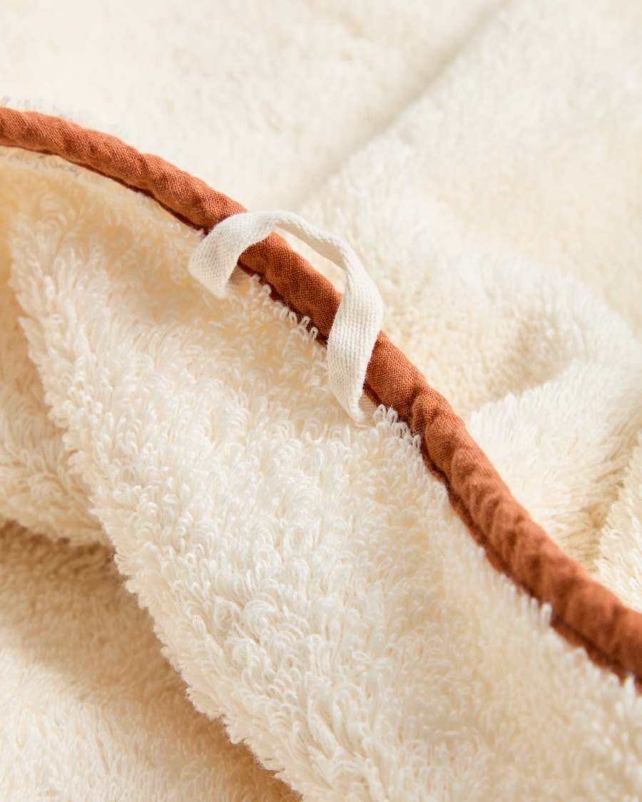 Sedora 100% cotton towel with orange contrast detail 50 x 90cm