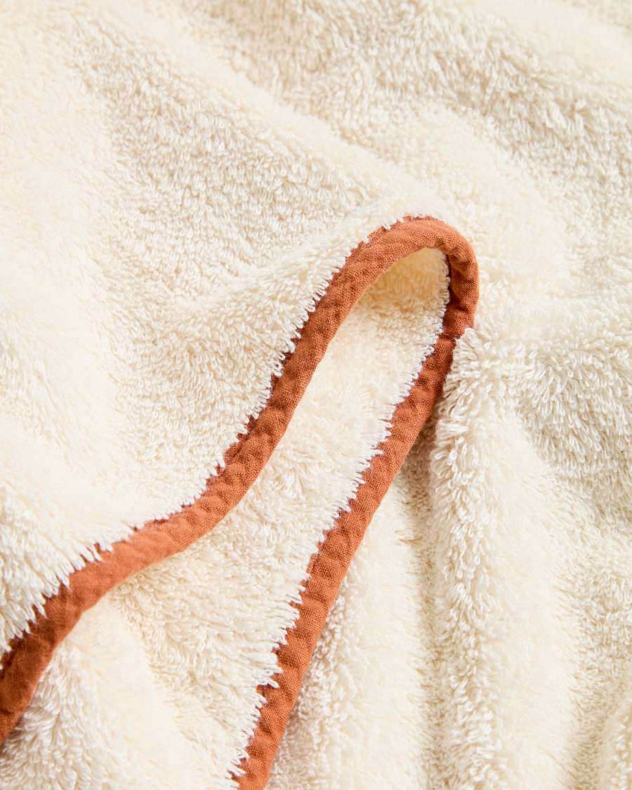 Sedora 100% cotton towel with orange contrast detail 30 x 50cm