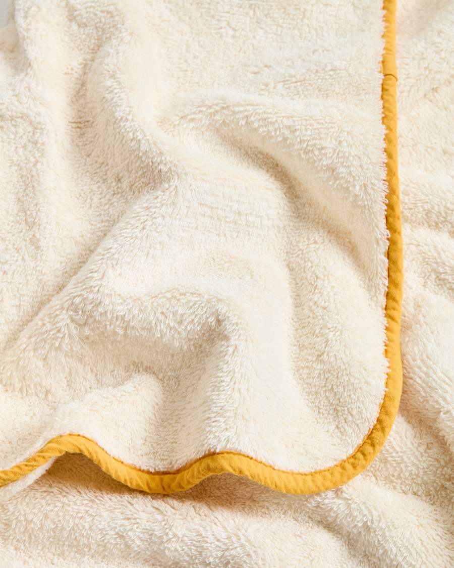 Sedora 100% cotton towel with yellow contrast detail 70 x 140cm