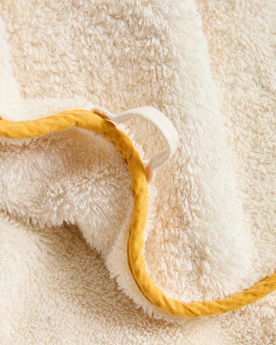 Sedora 100% cotton towel with yellow contrast detail 70 x 140cm