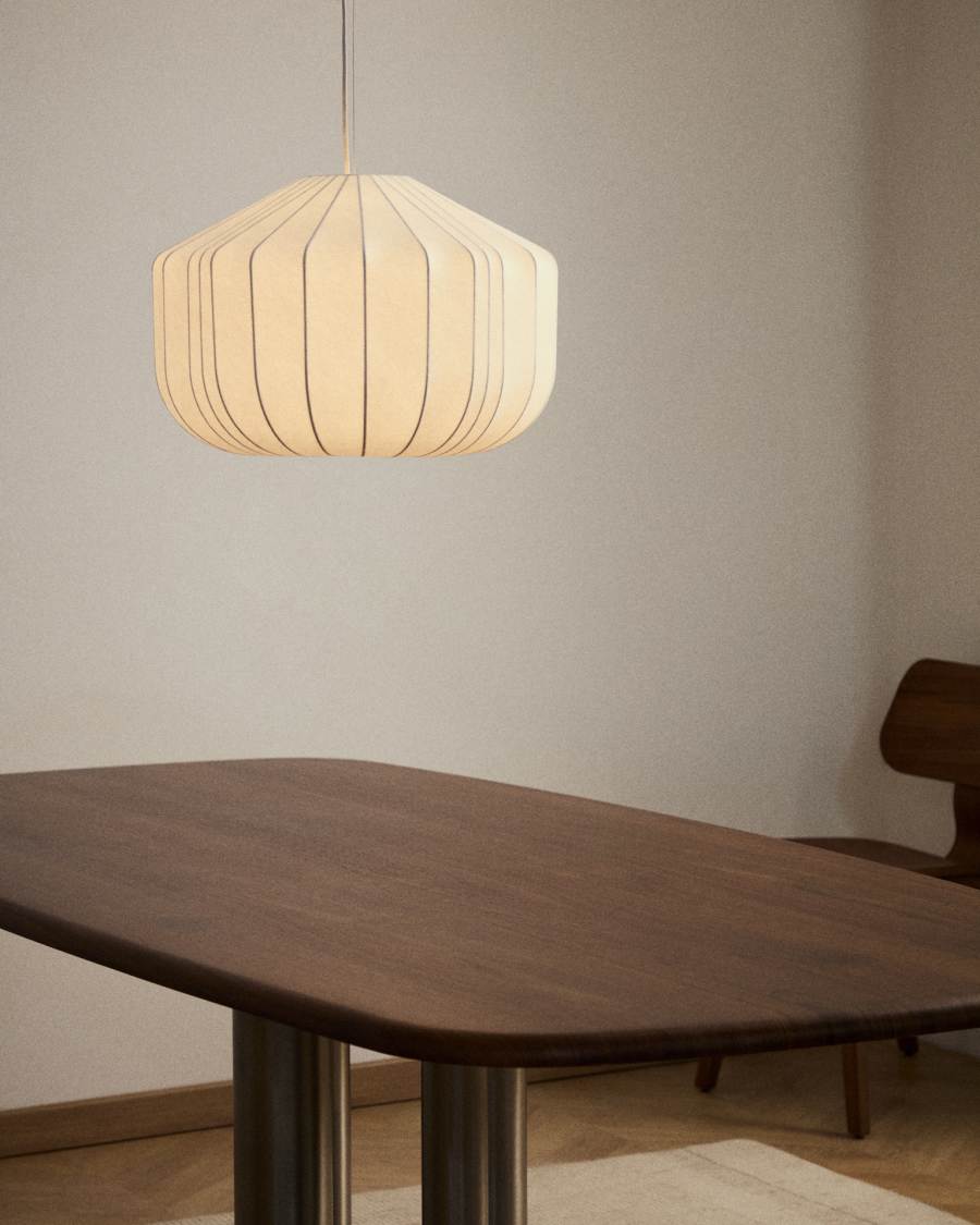 Somar ceiling lamp made with synthetic fibres and steel rods Ø51cm