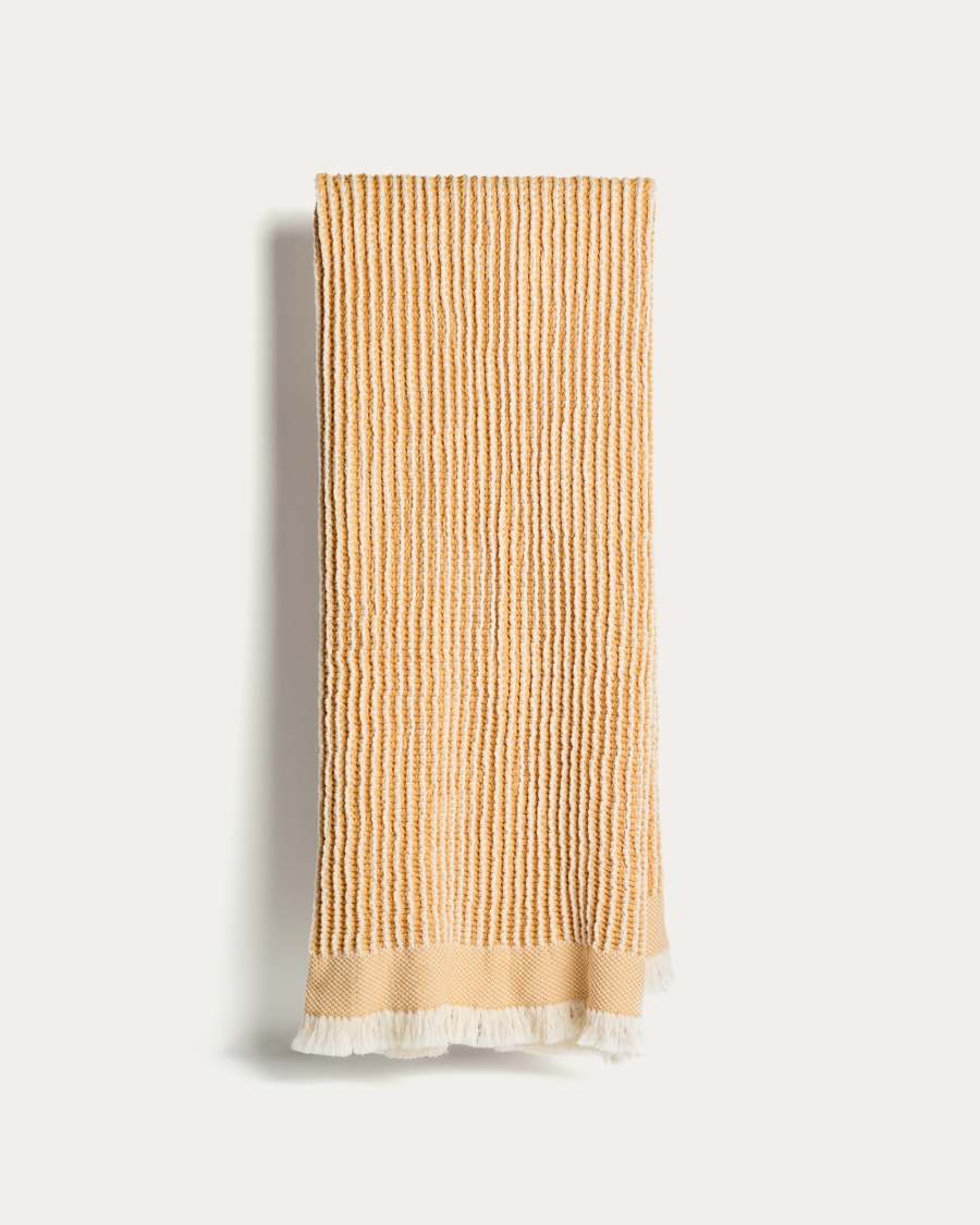 Coperta Lideba in cotone a righe arancione 100 x 170 cm