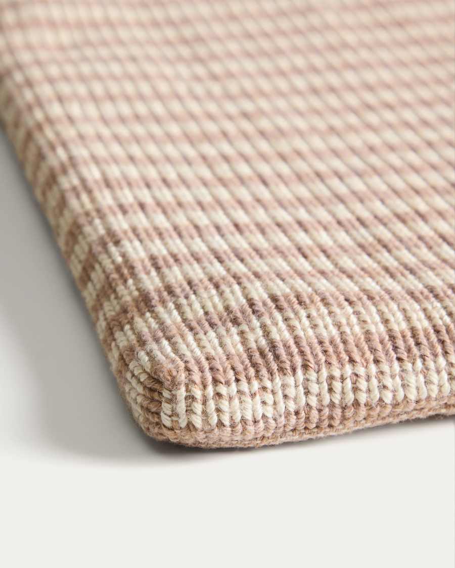 Stuhlkissen Dirome 100 % PET beige gestreift 40 x 40 cm