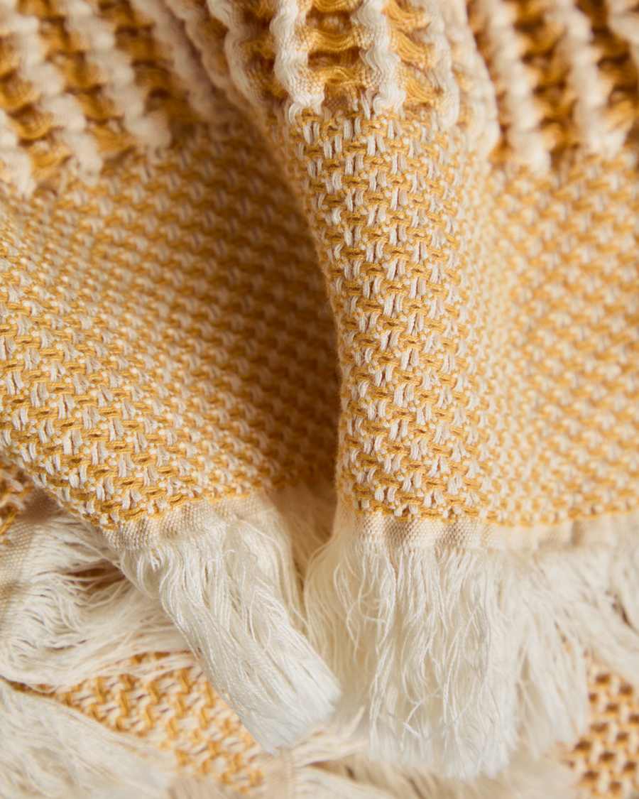 Coperta Lideba in cotone a righe arancione 100 x 170 cm