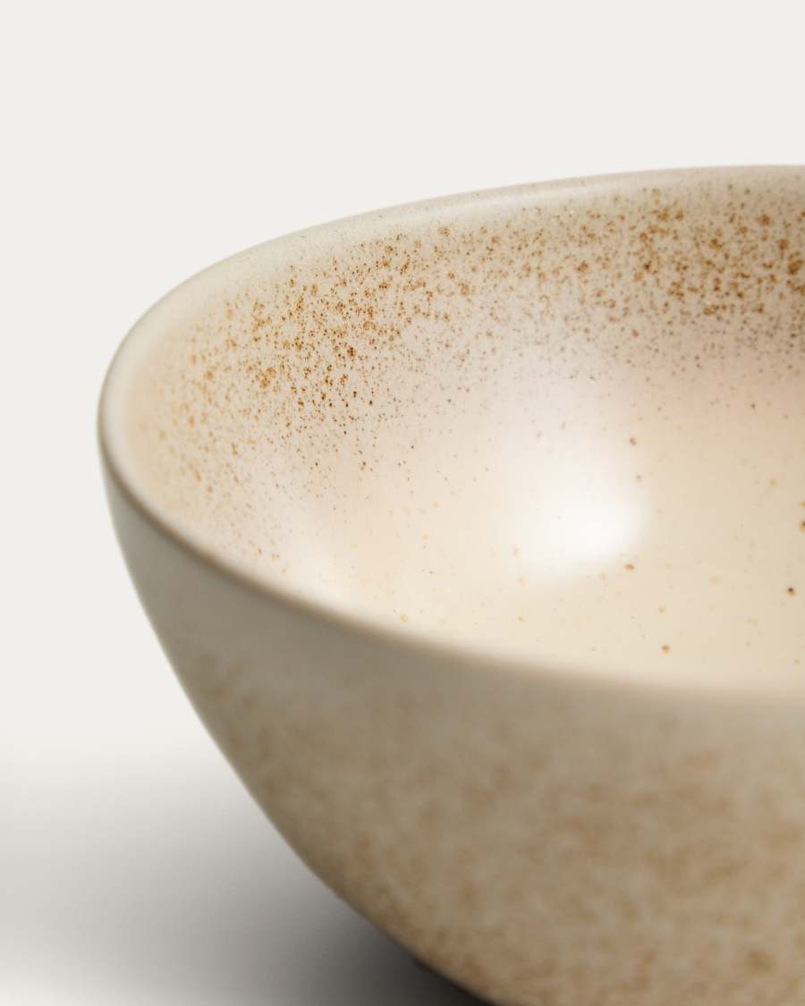 Schale Sarel aus Keramik in Beige