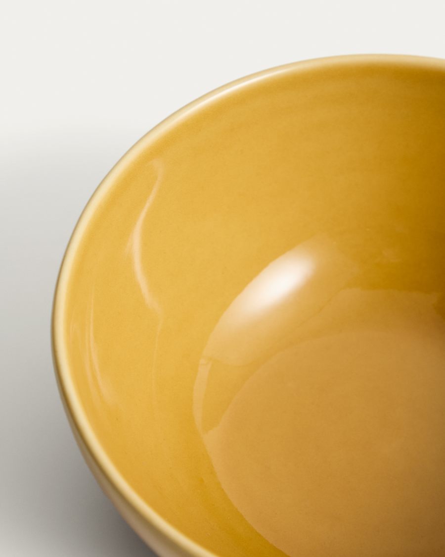 Schale Selune aus Keramik in Gelb