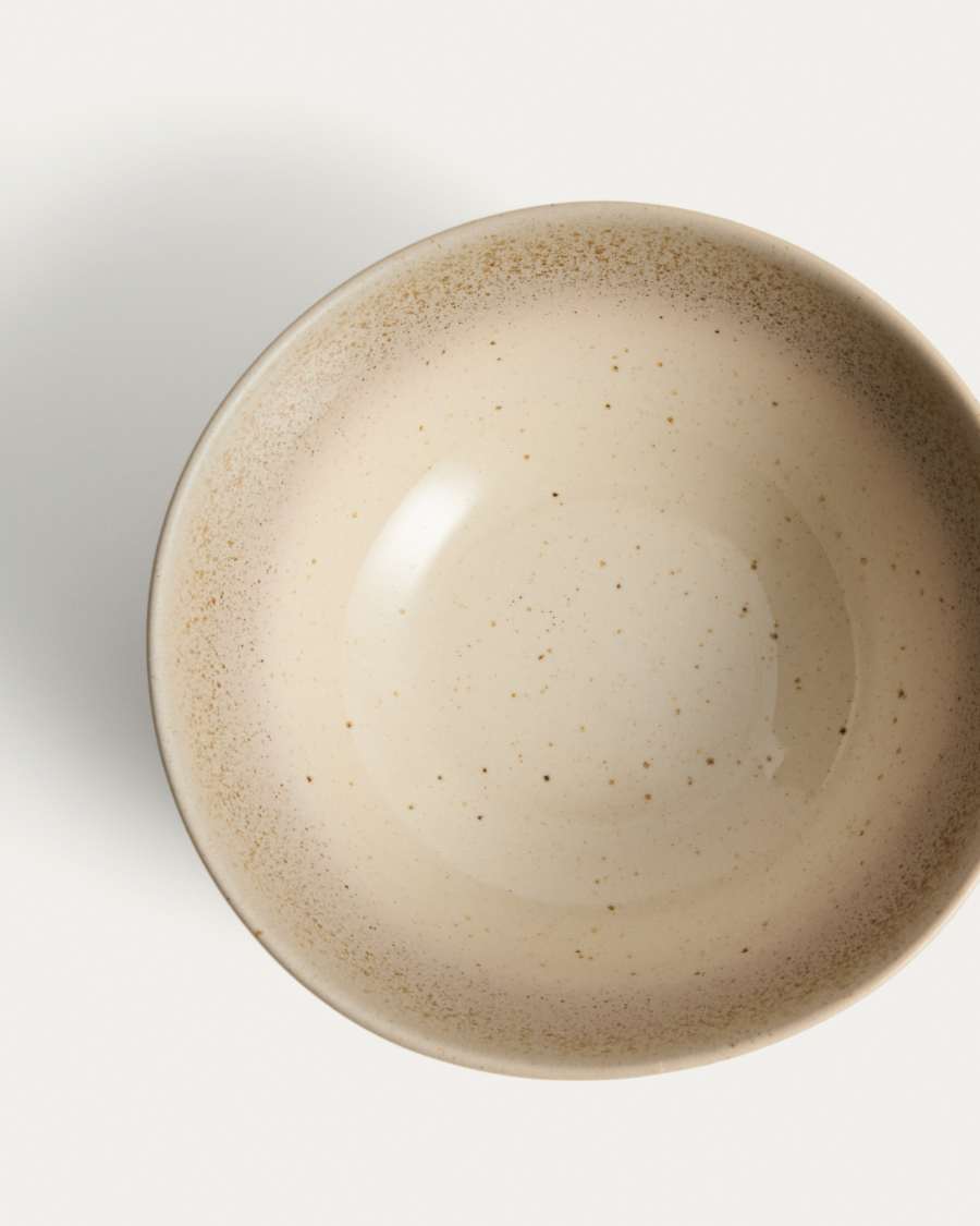 Schale Sarel aus Keramik in Beige