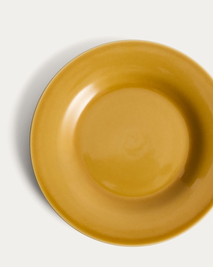 Dessertteller Selune aus Keramik in Gelb