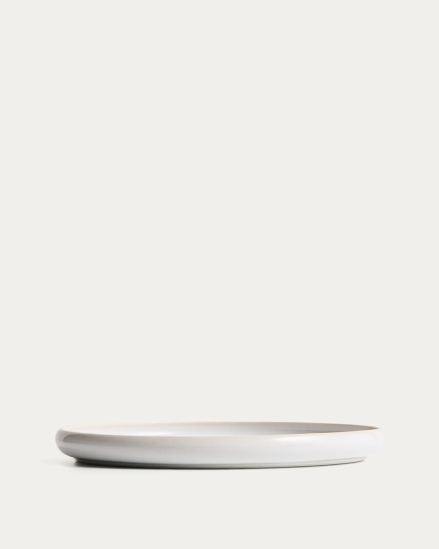 Uilo white ceramic plate