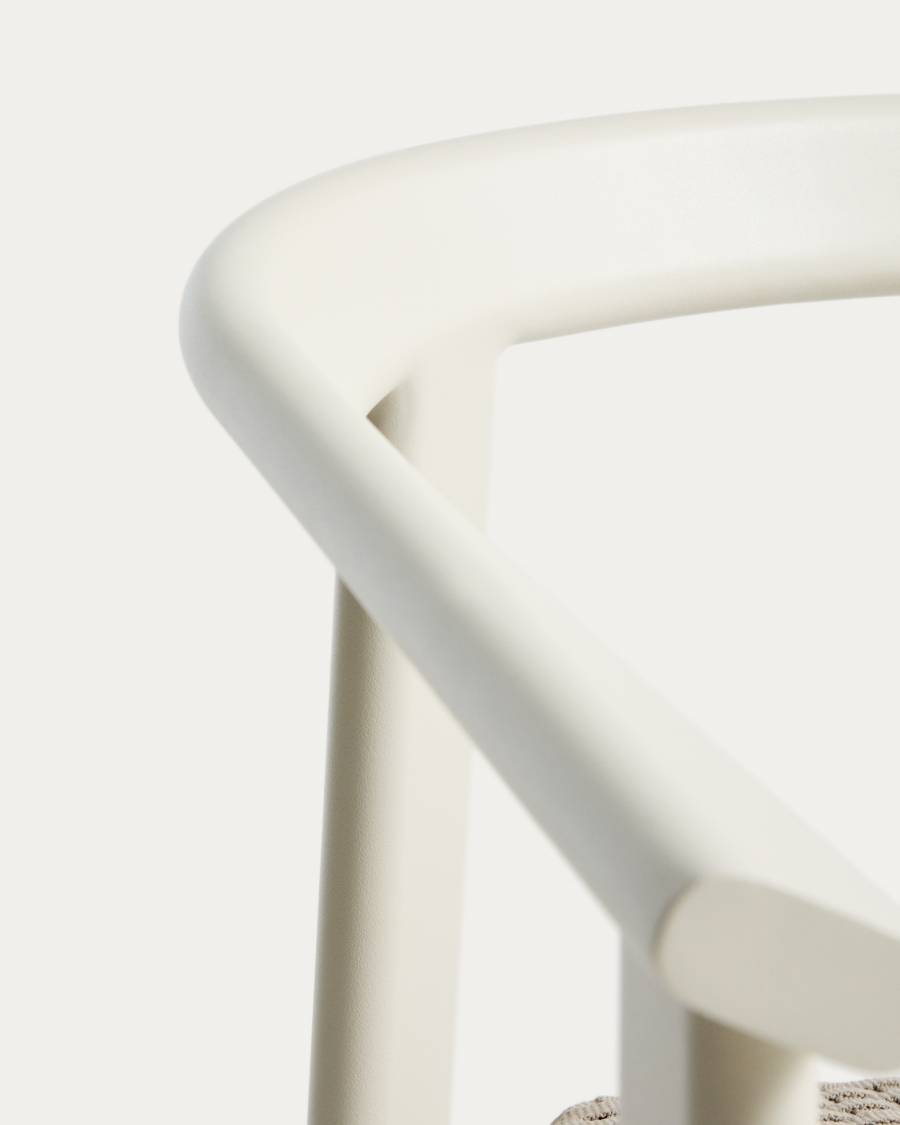 Chaise Erice en aluminium et corde écrue