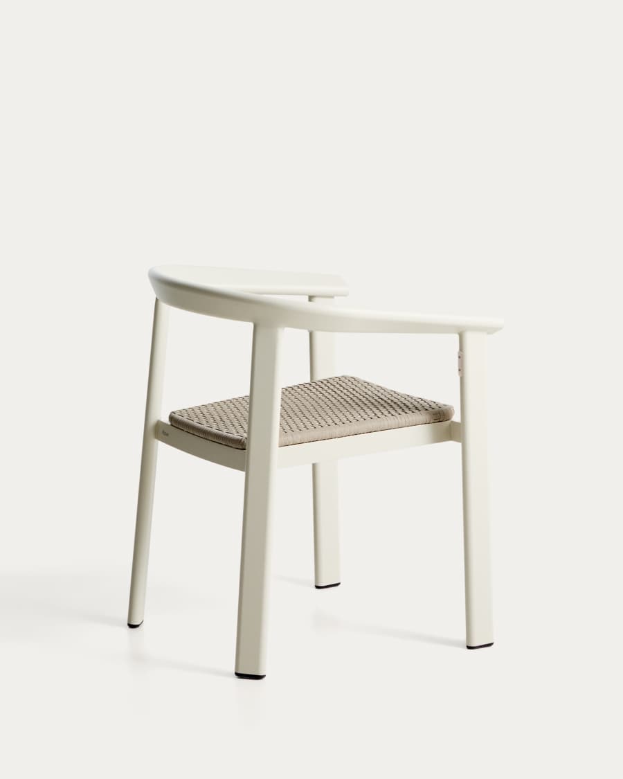 Chaise Erice en aluminium et corde écrue