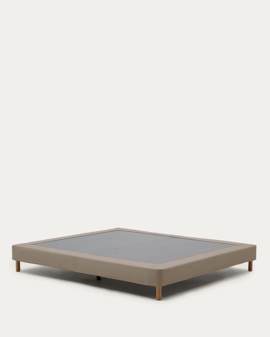 Ofelia brown base with removable cover and solid beech wood legs for 180 x 200cm mattress