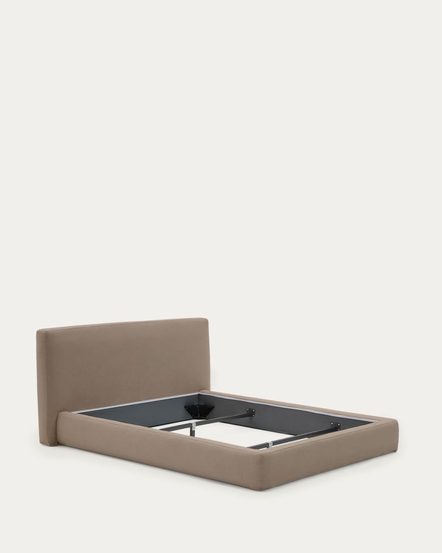 Blok brown bed with removable cover for 160 x 200cm mattress FSC Mix Credit