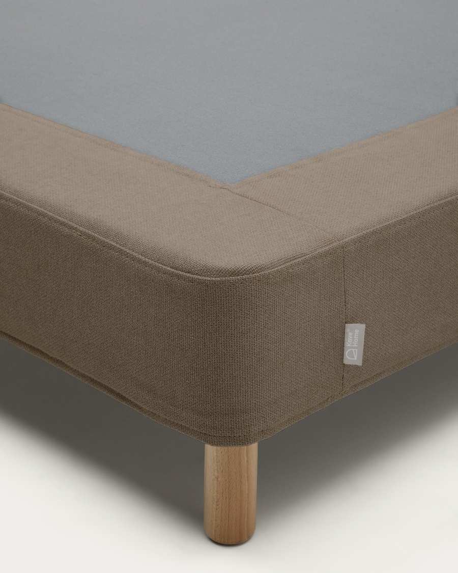 Ofelia brown base with removable cover and solid beech wood legs for 180 x 200cm mattress