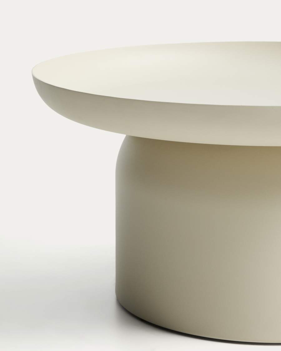 Τραπέζι σαλονιού Arcola από ακατέργαστο αλουμίνιο Ø70 εκ