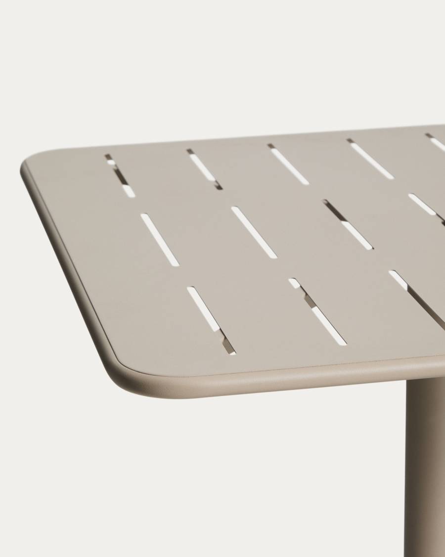 Τραπέζι εξωτερικού χώρου Brai από γαλβανισμένο ατσάλι, γκρι 70 x 70 εκ