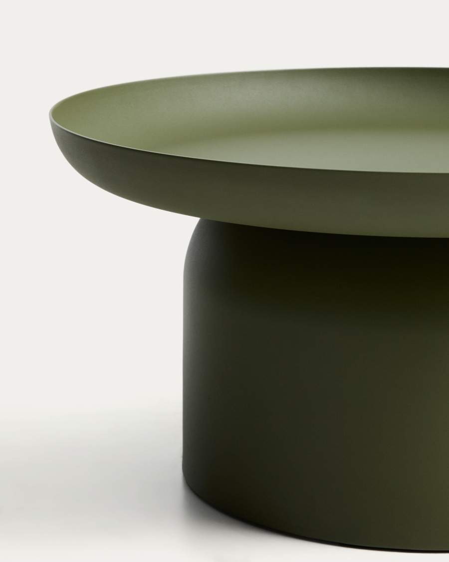 Τραπέζι σαλονιού Arcola από πράσινο αλουμίνιο Ø70 εκ