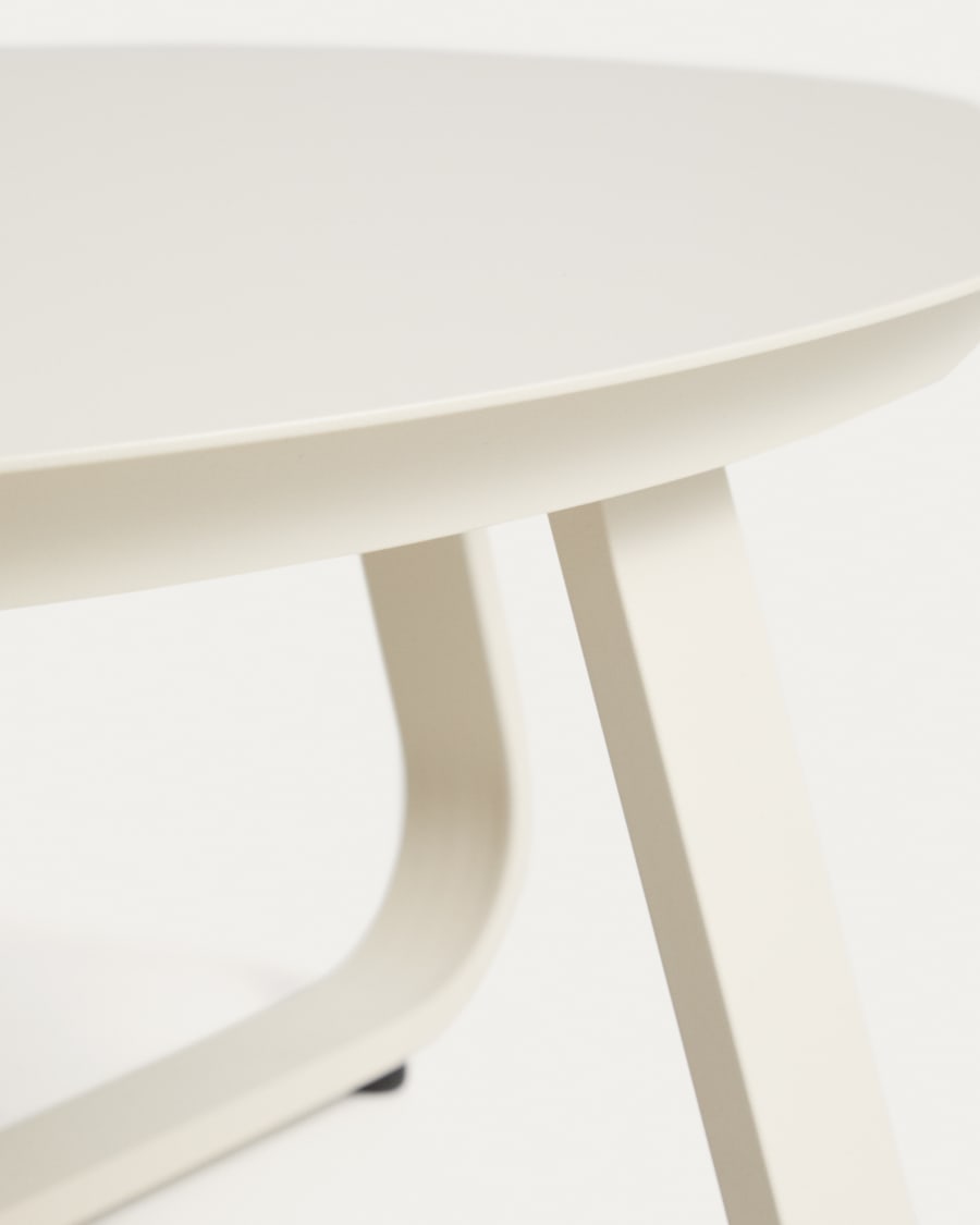 Τραπέζι σαλονιού εξωτερικού χώρου Tamaris από αλουμίνιο, μπεζ Ø80 εκ