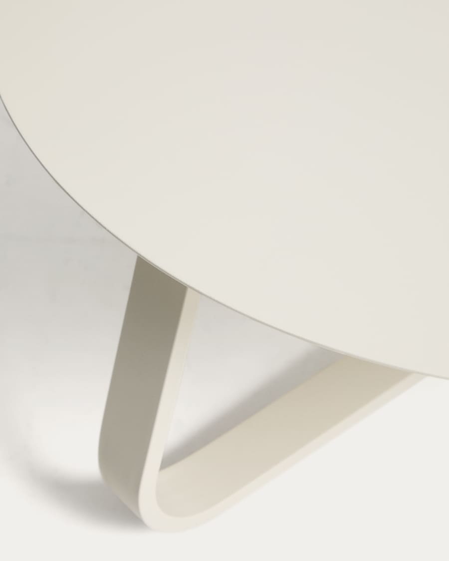 Τραπέζι σαλονιού εξωτερικού χώρου Tamaris από αλουμίνιο, μπεζ Ø80 εκ