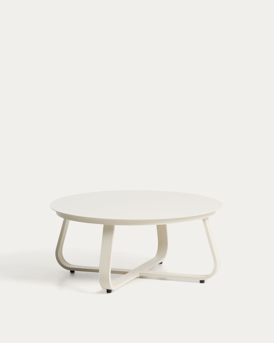 Τραπέζι σαλονιού εξωτερικού χώρου Tamaris από αλουμίνιο, μπεζ Ø80 εκ