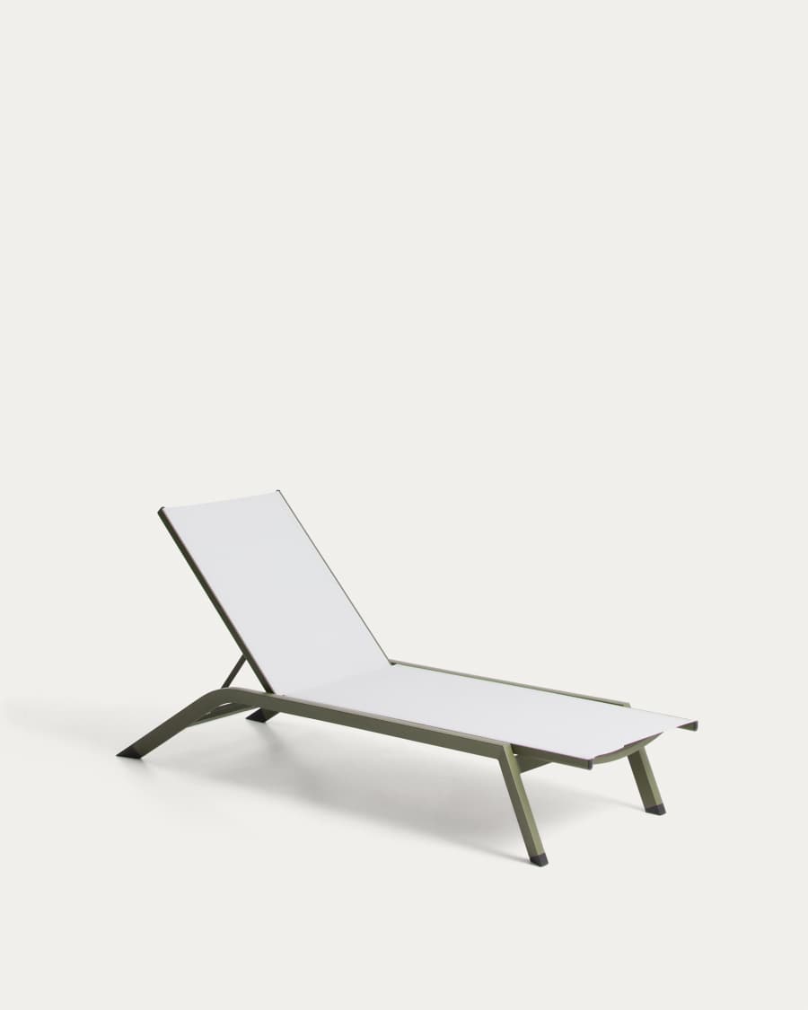 Lettino impilabile Capraia in alluminio verde