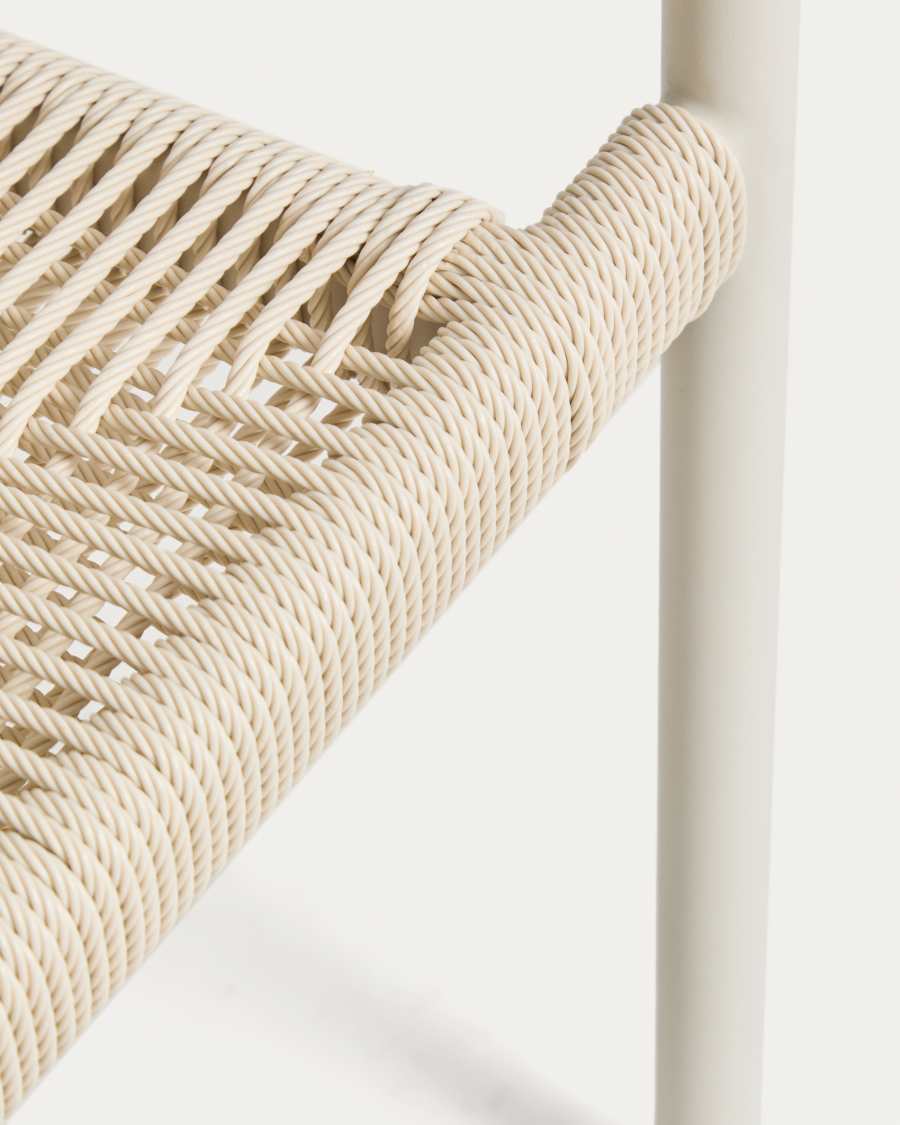 Livadia stackable outdoor chair in beige aluminium