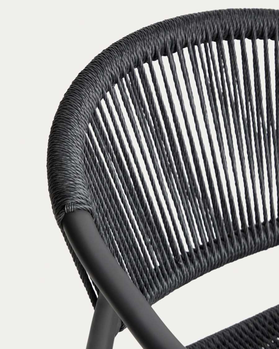 Cadira apilable exterior Livadia d’alumini gris