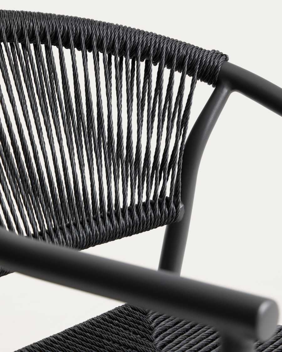 Cadira apilable exterior Livadia d’alumini gris