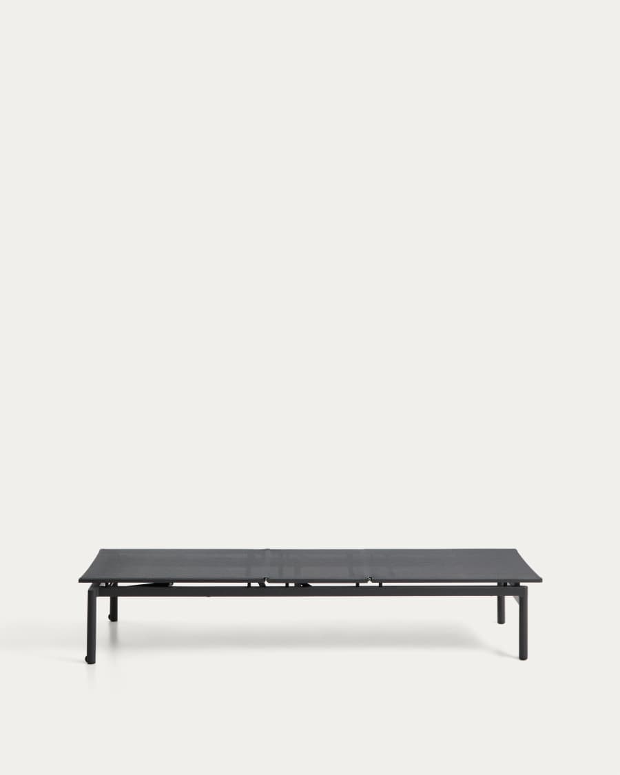 Sonnenliege Lesina aus Aluminium und graphitgrauem Texteline