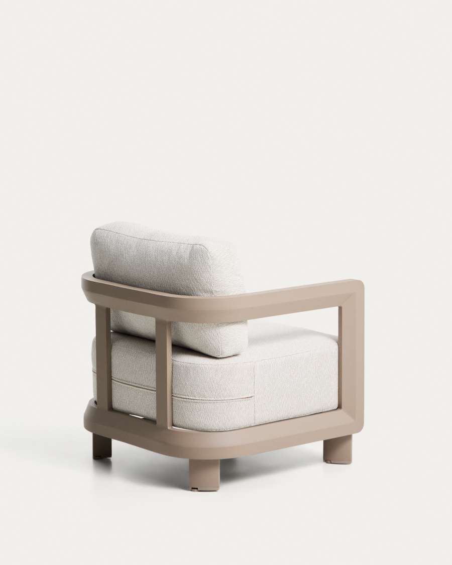 Πολυθρόνα εξωτερικού χώρου Nerano από αλουμίνιο, γκρι