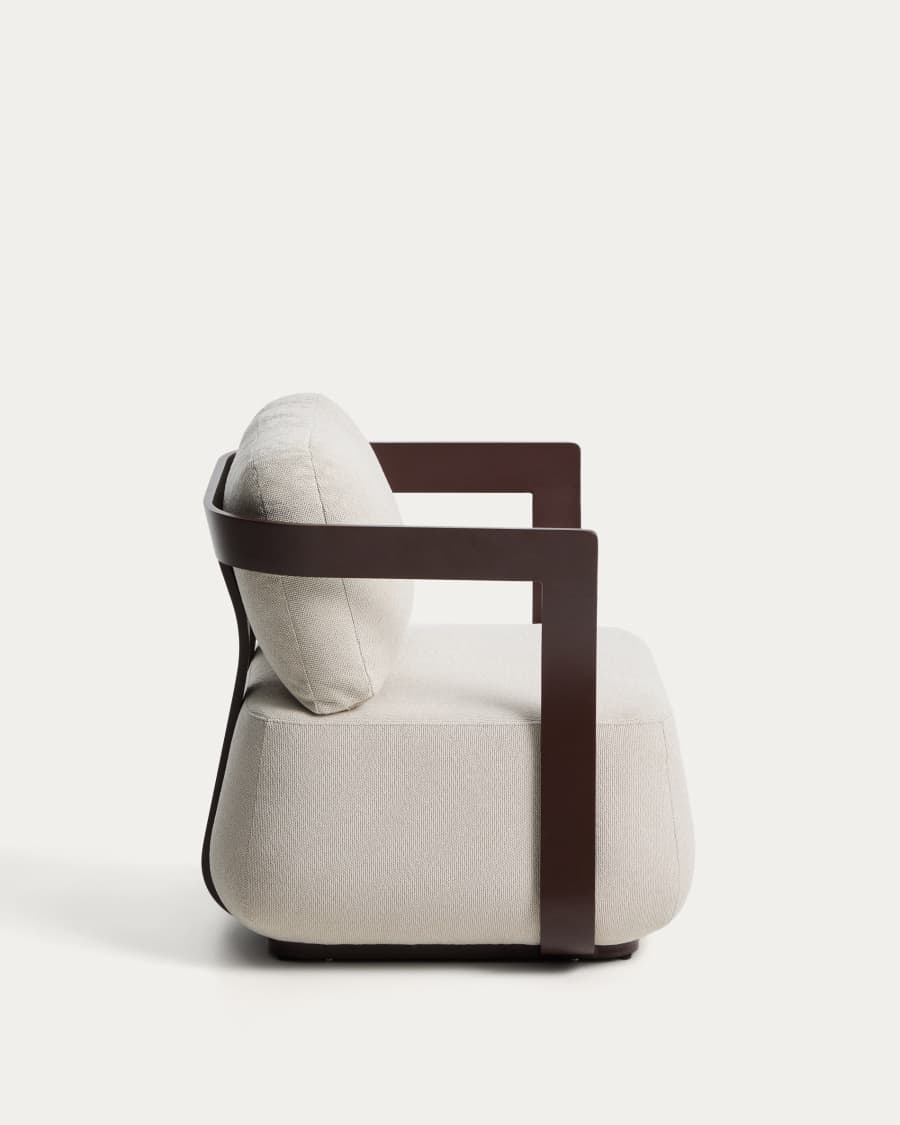 Πολυθρόνα εξωτερικού χώρου Tamaris από αλουμίνιο, καφέ