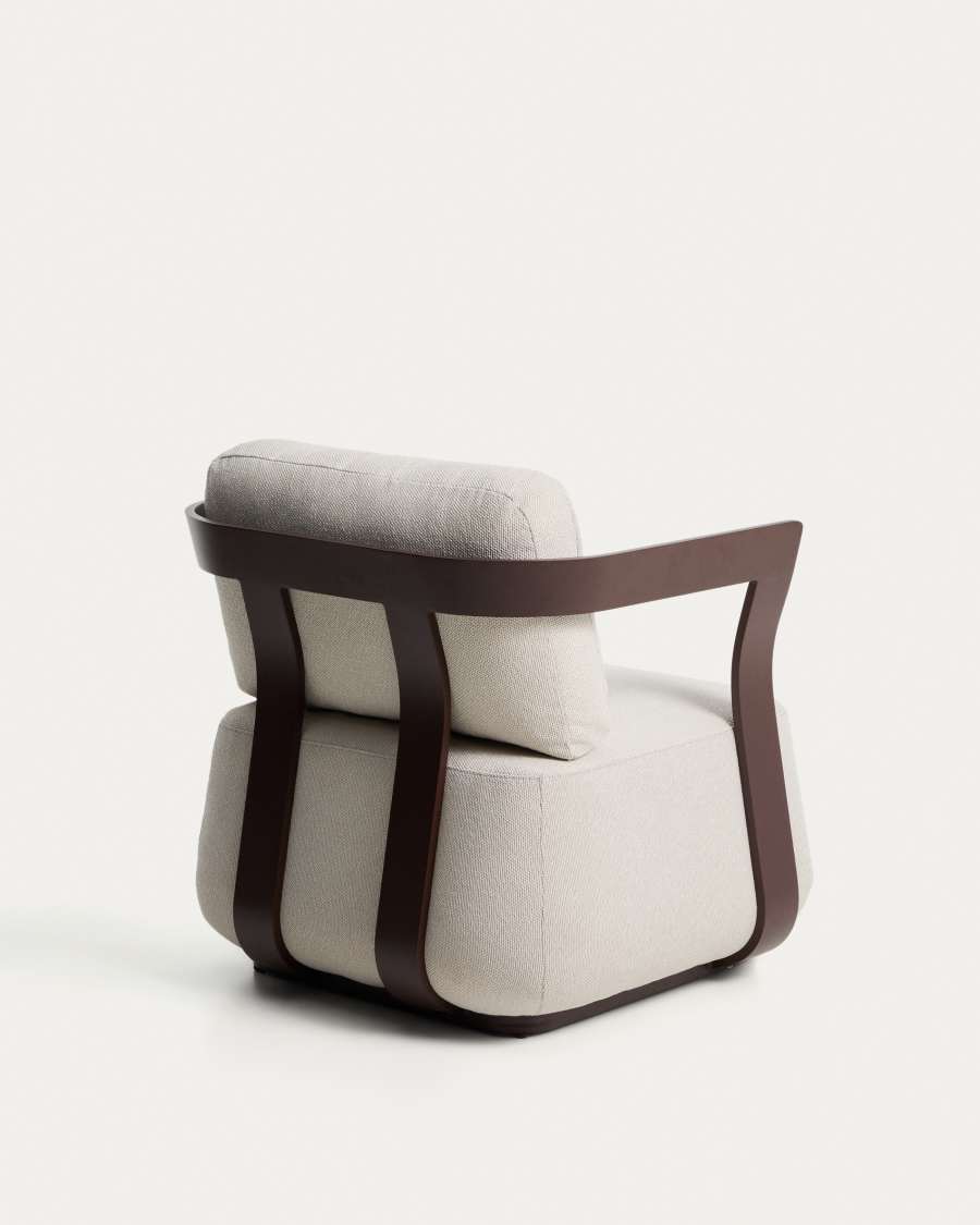 Πολυθρόνα εξωτερικού χώρου Tamaris από αλουμίνιο, καφέ