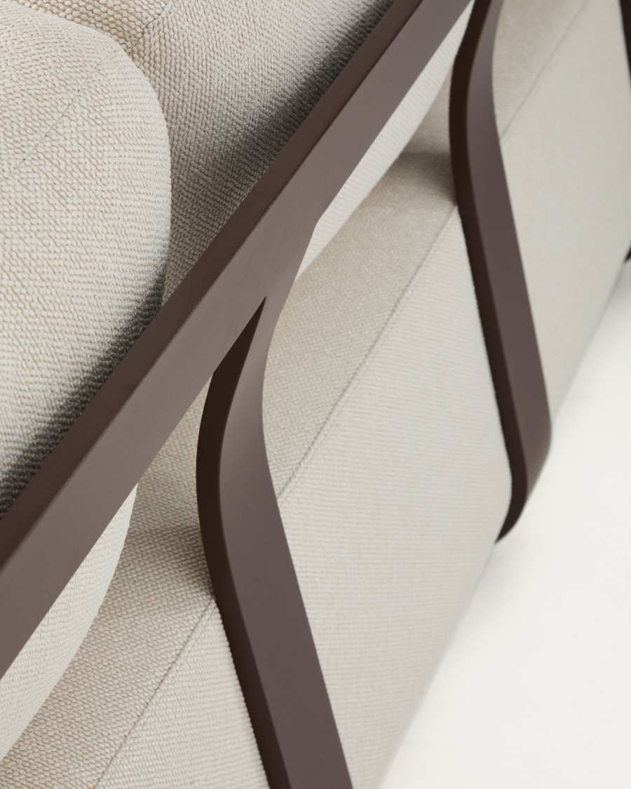 Καναπές 3 θέσεων Tamaris από αλουμίνιο, καφέ 217 εκ