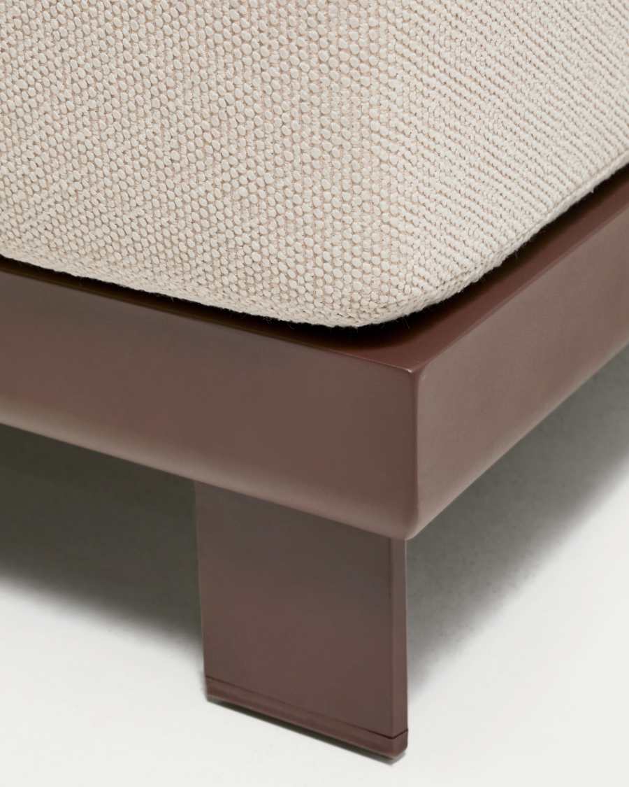 Nerano 3-seater sofa in brown aluminium 208 cm